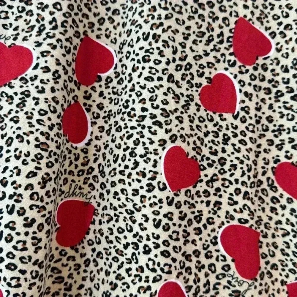 DKNY Animal Print Two Piece Pajamas Set - Size S